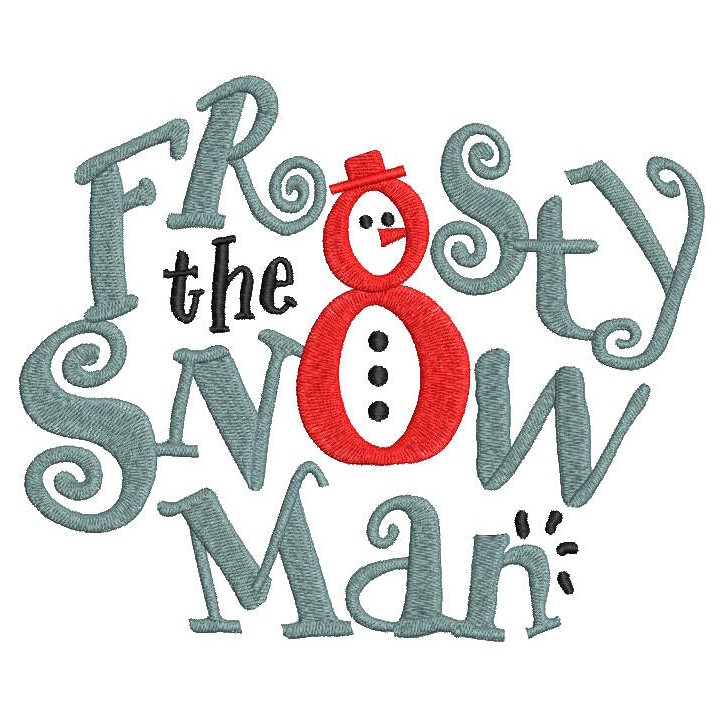 Frosty the snowman embroidery design - Embroidery Design