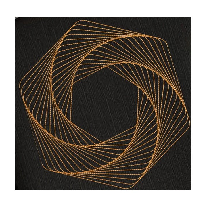 Abstract swirl decor embroidery design - Embroidery Design