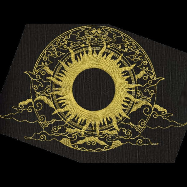 Sun and clouds embroidery design - Embroidery Design