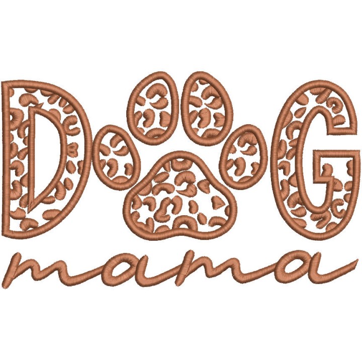 Dog mama embroidery design - Embroidery Design