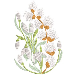 Flowers spring came embroidery design - Embroidery Design