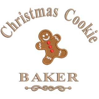 Christmas cookie baker embroidery design - Embroidery Design