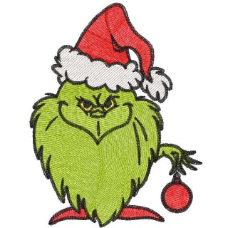 Christmas Grinch Gnome embroidery design - Embroidery Design