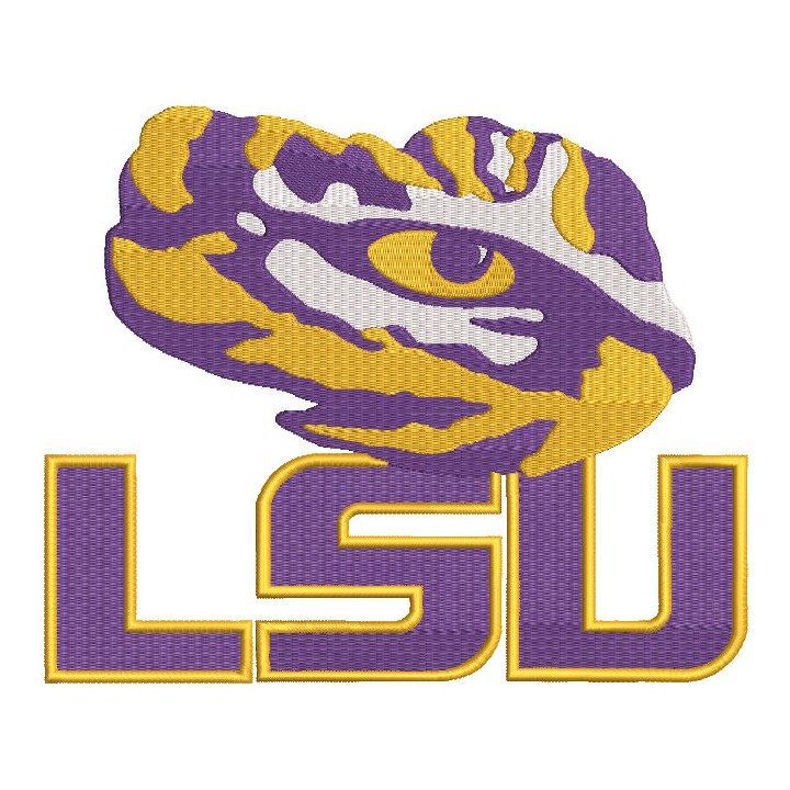 LSU Tigers Alternate logo 2014 embroidery design - Embroidery Design