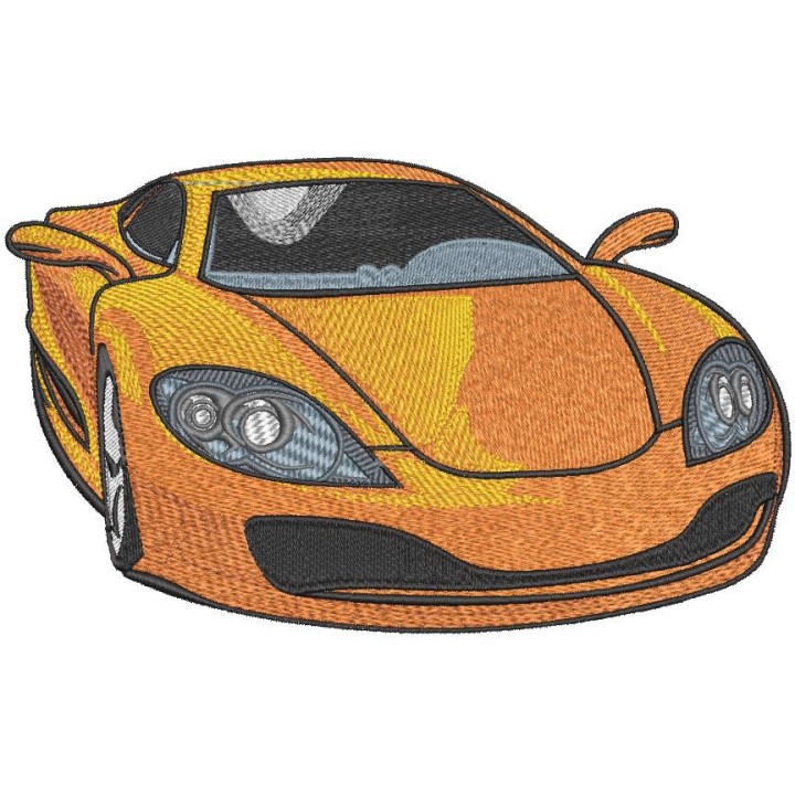 Modern sport car embroidery design - Embroidery Design