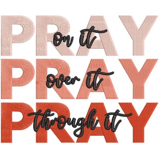 Pray pray pray embroidery design - Embroidery Design