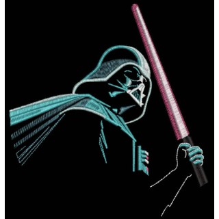 Darth Vader with a light sword embroidery design - Embroidery Design