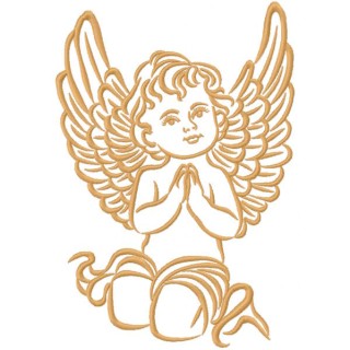 Angel boy embroidery design - Embroidery Design