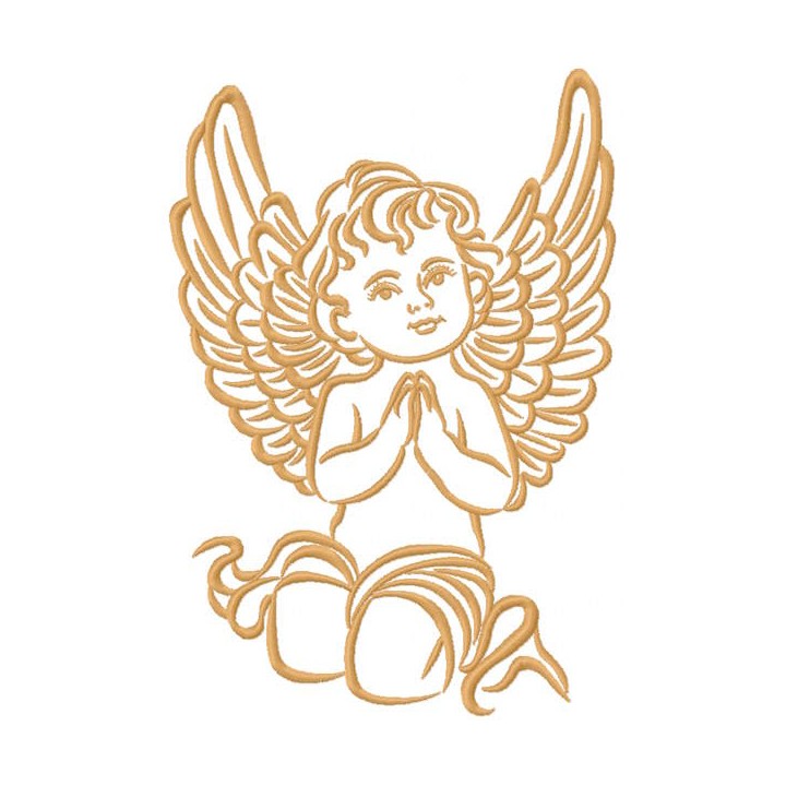 Angel boy embroidery design - Embroidery Design