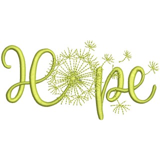 Hope dandelion embroidery design - Embroidery Design