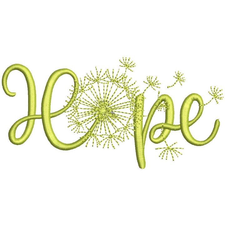 Hope dandelion embroidery design - Embroidery Design