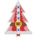 Christmas tree santa claus style embroidery design preview. Filename: christmas tree santa claus style embroidery design.