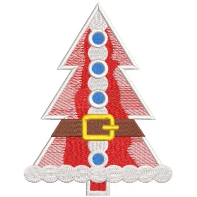 Christmas tree santa claus style embroidery design preview. Filename: christmas tree santa claus style embroidery design.