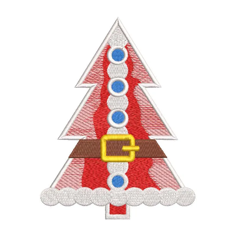 Christmas tree santa claus style embroidery design preview. Filename: christmas tree santa claus style embroidery design.