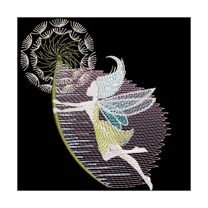 Fairy Gone with the Wind embroidery design - Embroidery Design