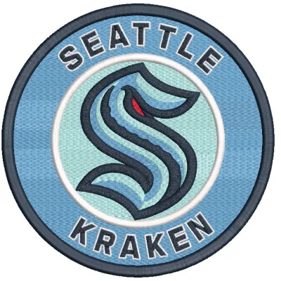 Seattle Kraken Circle Logo embroidery design preview - seattle kraken circle logo embroidery design