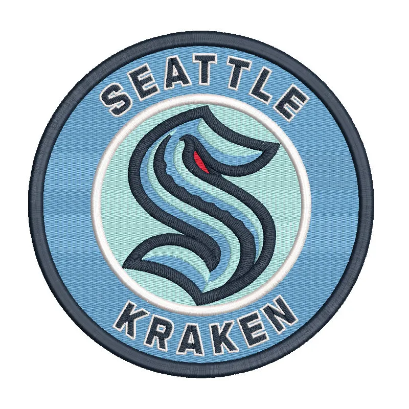 Seattle Kraken Circle Logo embroidery design preview - seattle kraken circle logo embroidery design