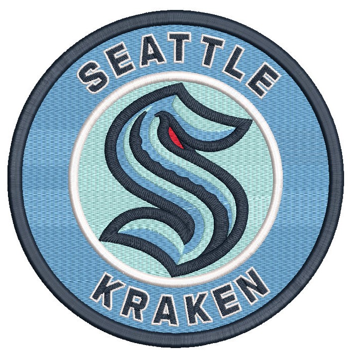 Seattle Kraken Circle Logo embroidery design - Embroidery Design