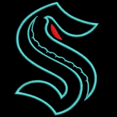 Seattle Kraken Jersey Logo 2026 embroidery design preview. Filename: seattle kraken jersey logo 2026 embroidery design.