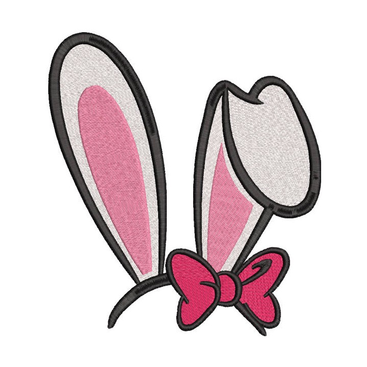 Easter Bunny ears girl embroidery design - Embroidery Design