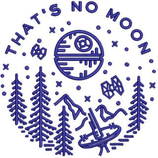 That's no moon embroidery design - Embroidery Design