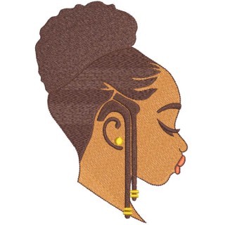 Afro Girl embroidery design - Embroidery Design