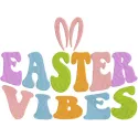 Easter ears vibes embroidery design preview. Filename: easter ears vibes embroidery design.