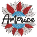 America sunflower all colors embroidery design preview. Filename: america sunflower all colors embroidery design.