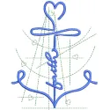 Anchor faith embroidery design preview showcasing detailed stitching inspired by the sea and ocean theme.