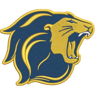 TCNJ Lions logo embroidery design - Embroidery Design