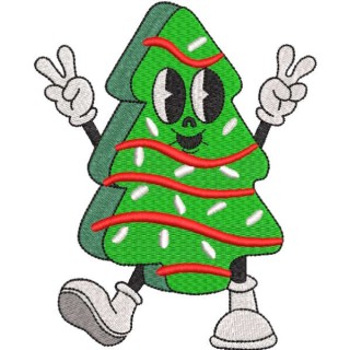 Tis The Season Christmas Cake embroidery design - Embroidery Design