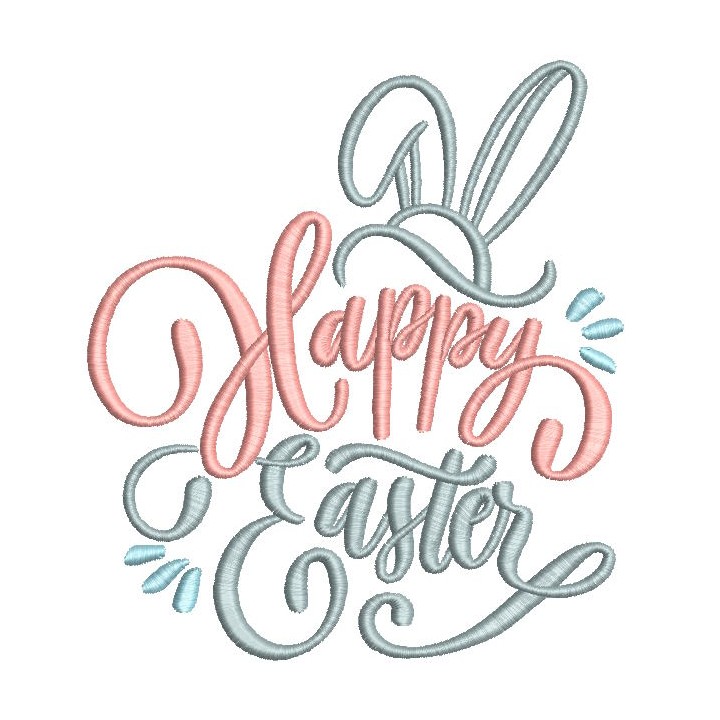 Happy easter bunny hat embroidery design - Embroidery Design