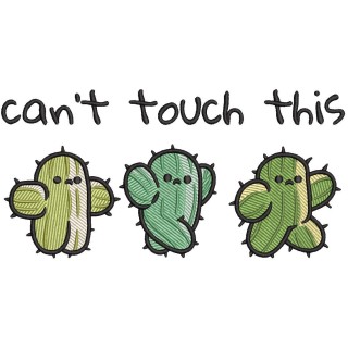 Can't touch this embroidery design - Embroidery Design