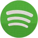Spotify classic logo embroidery design preview for machine embroidery. Filename: spotify classic logo embroidery design.