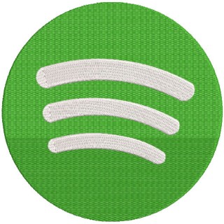 Spotify classic logo embroidery design - Embroidery Design