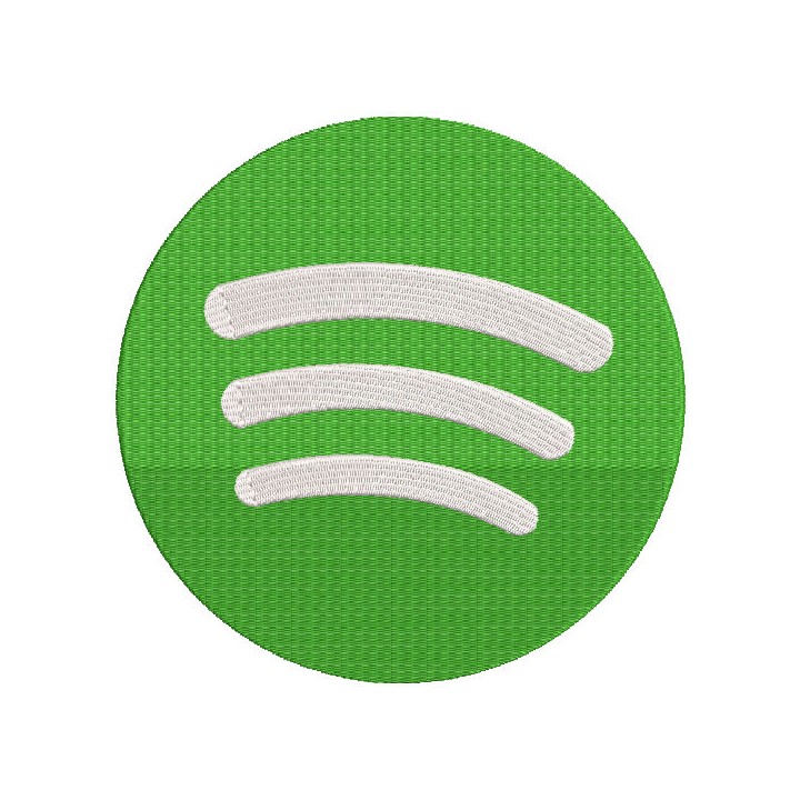 Spotify classic logo embroidery design - Embroidery Design