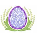 Easter egg spring decor embroidery design preview showcasing vibrant colors and detailed stitching.