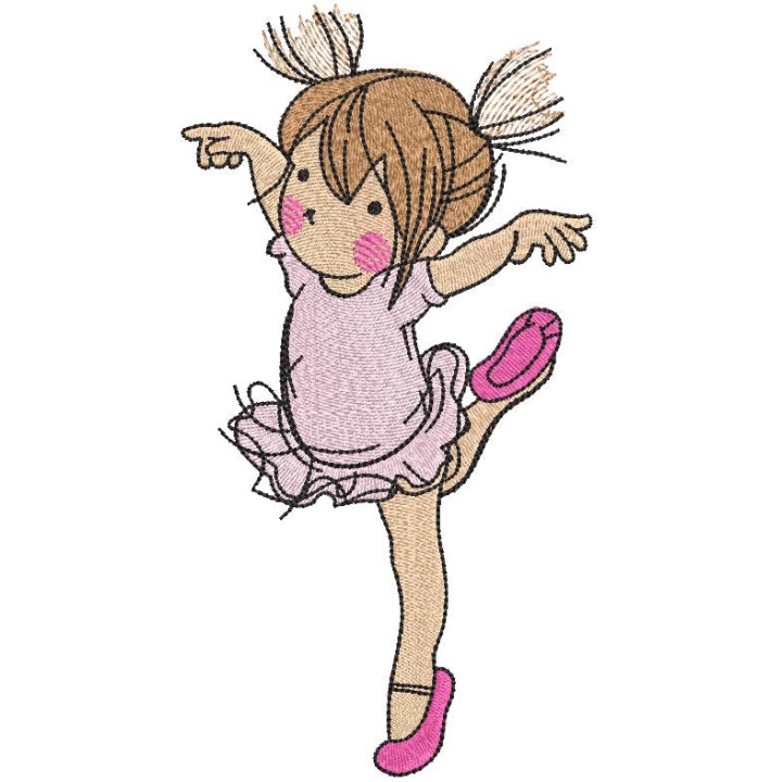 First success of young ballerina embroidery design - Embroidery Design