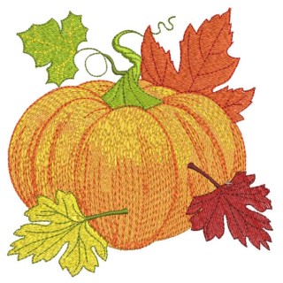 Pumpkin Fall embroidery design - Embroidery Design