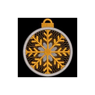 Christmas ball gold and silver embroidery design - Embroidery Design