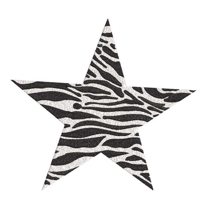 Star zebra embroidery design - Embroidery Design