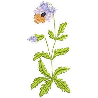 Viola tricolor embroidery design - Embroidery Design