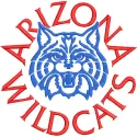 Arizona Wildcats round logo embroidery design preview. Filename hint: arizona wildcats round logo embroidery design.