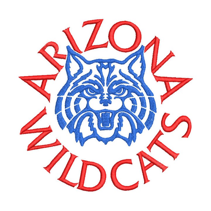Arizona Wildcats round logo embroidery design - Embroidery Design