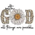God All Things Are Possible embroidery design preview showcasing intricate details and vibrant colors.