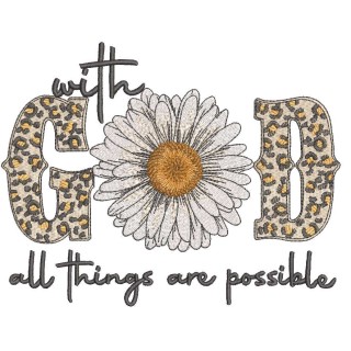 God All Things Are Possible embroidery design - Embroidery Design