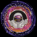 Astronaut embroidery design preview showcasing detailed stitching and vibrant colors in the Fantastic World category.