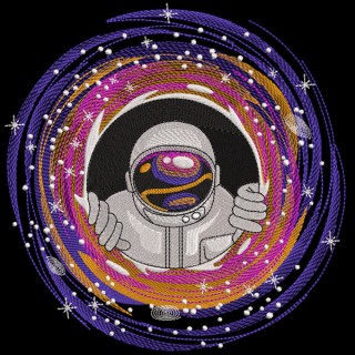 Astronaut embroidery design - Embroidery Design