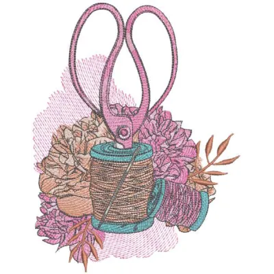 Needlework is my passion embroidery design preview showcasing intricate details and vibrant colors.