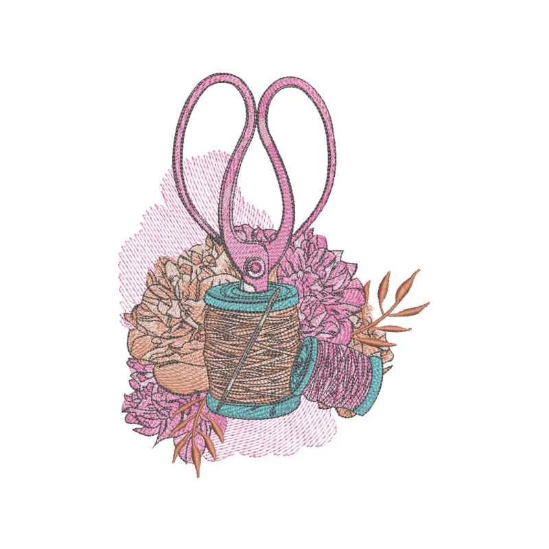 Needlework is my passion embroidery design preview showcasing intricate details and vibrant colors.